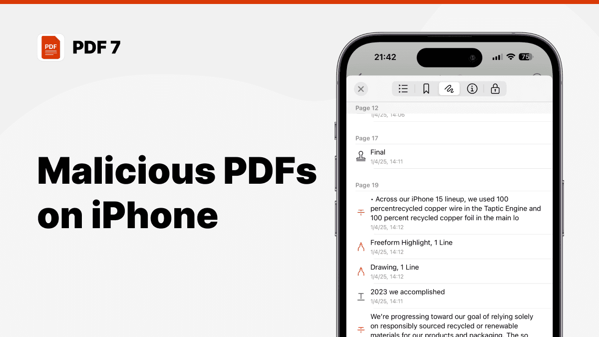 can a pdf have a virus iphone