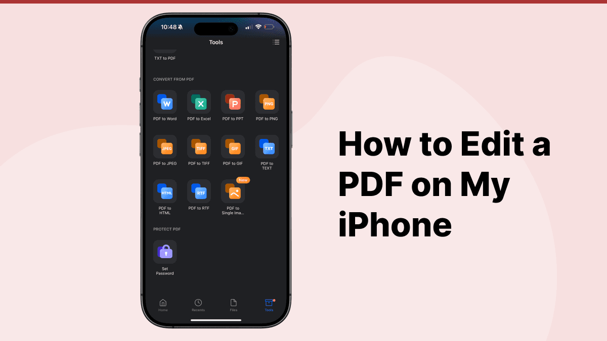 how to edit a pdf on my iphone