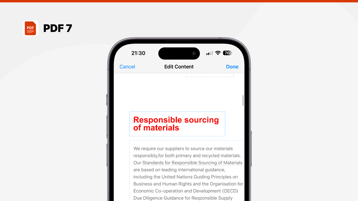 modificare pdf iphone