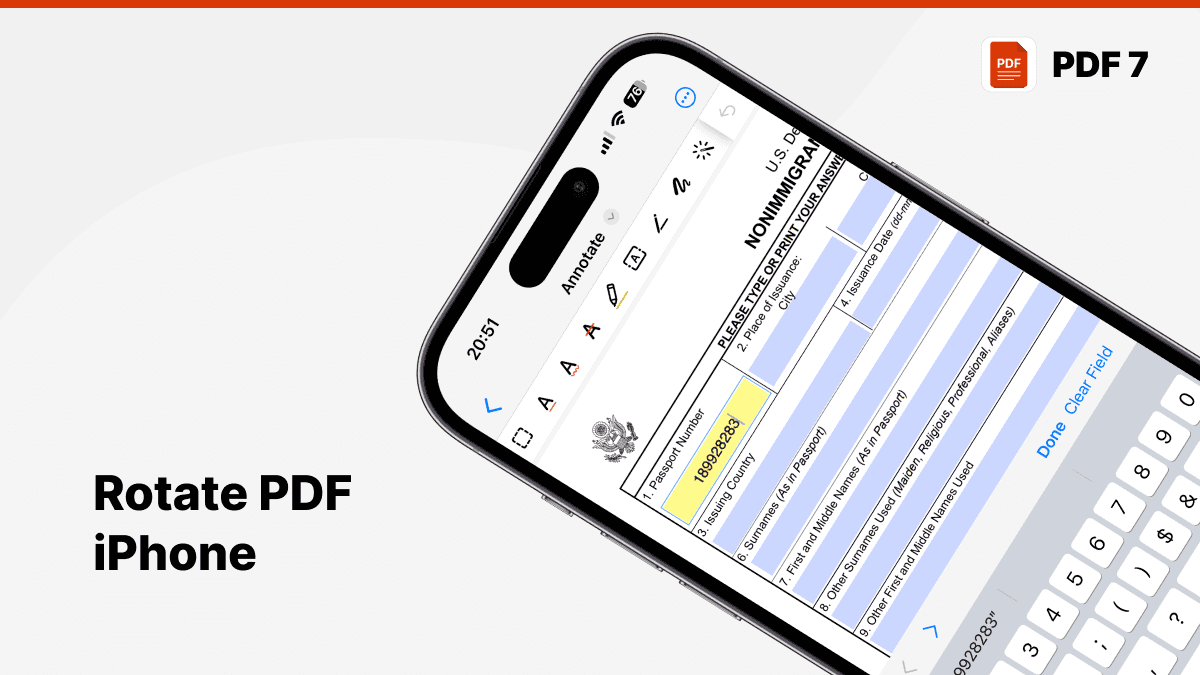 rotate pdf iphone