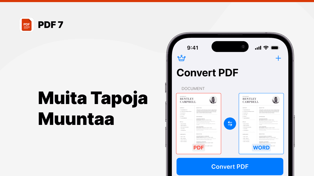 valokuva pdf-muotoon iphone