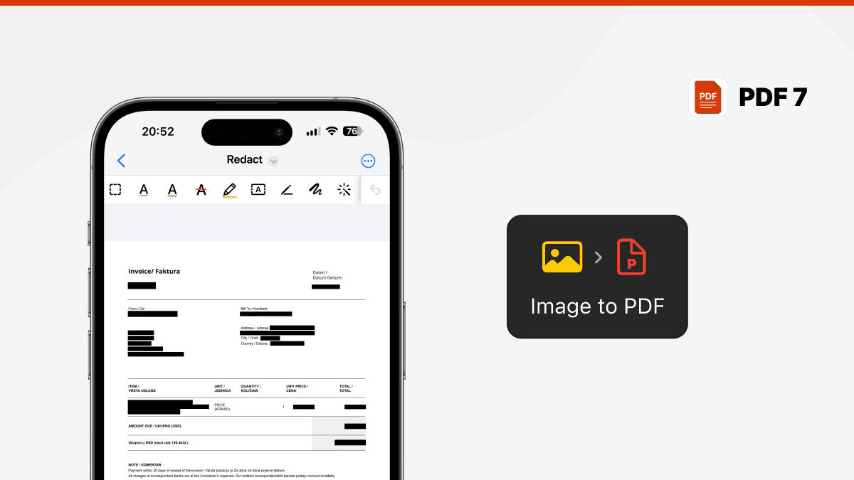 valokuva pdf-muotoon iphone